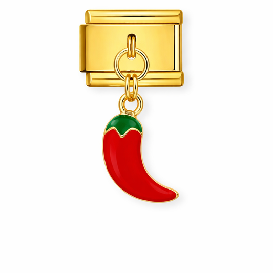 Red Chili Dangle Gold