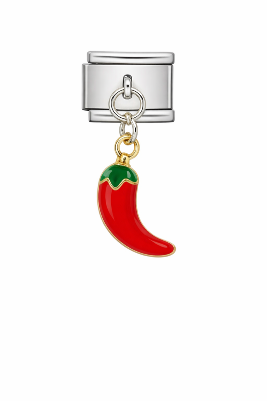 Red Chili Dangle Silver