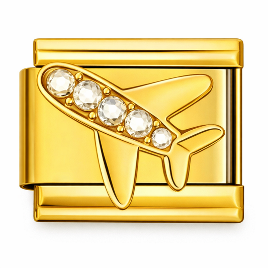 Crystal Airplane Gold