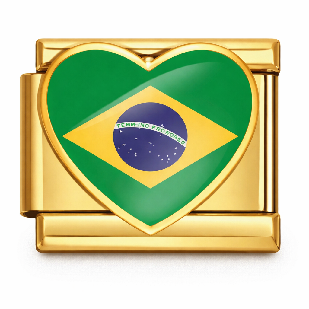 Brazil Flag Heart
