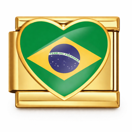Brazil Flag Heart