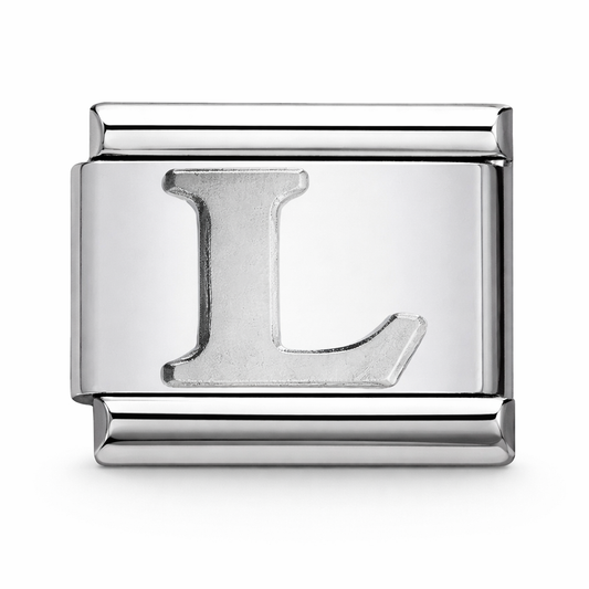 L Initial Silver