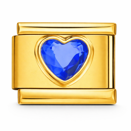 Sapphire Heart Gold