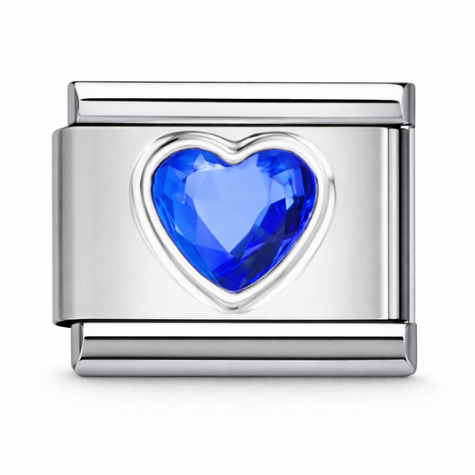 Sapphire Heart Silver