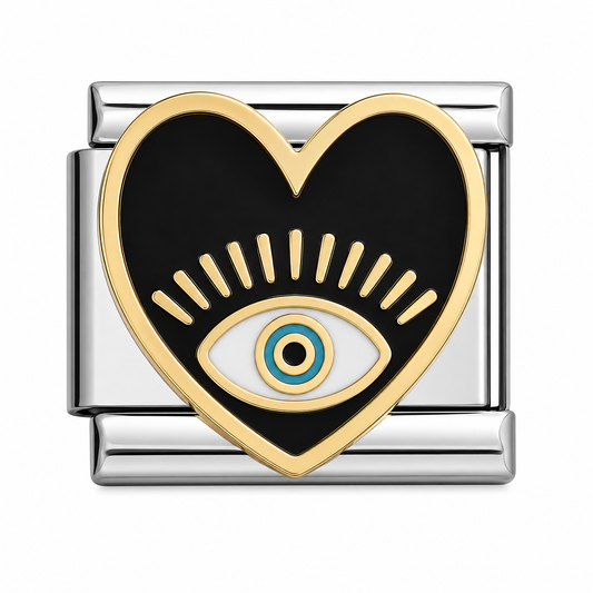 Heart evil eye Silver